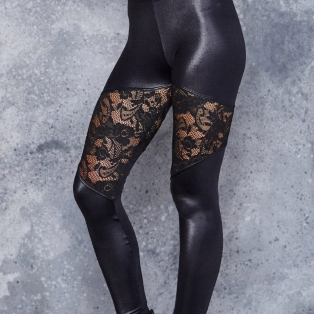 Black Milk Lace Spartan Leggings